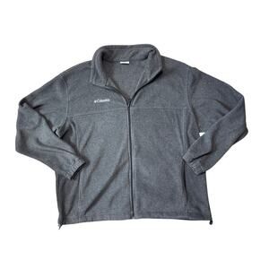 Columbia Zip up long sleeve jacket/coat/Fleece; Dark Gray; Men's 2XL